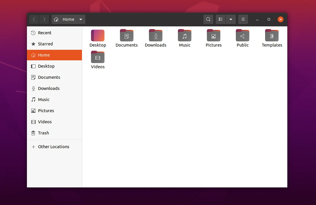 Ubuntu Gnome File Manager