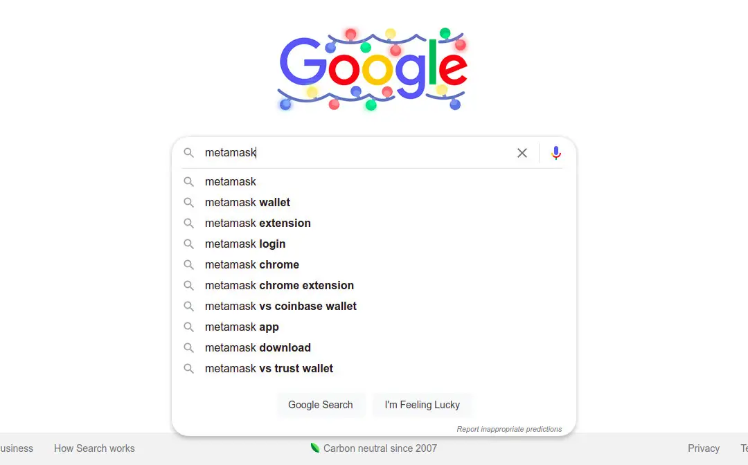 google search metamask wallet