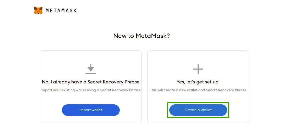 metamask create a wallet