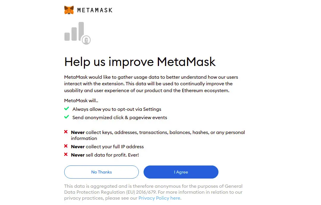 metamask help us improve metamask
