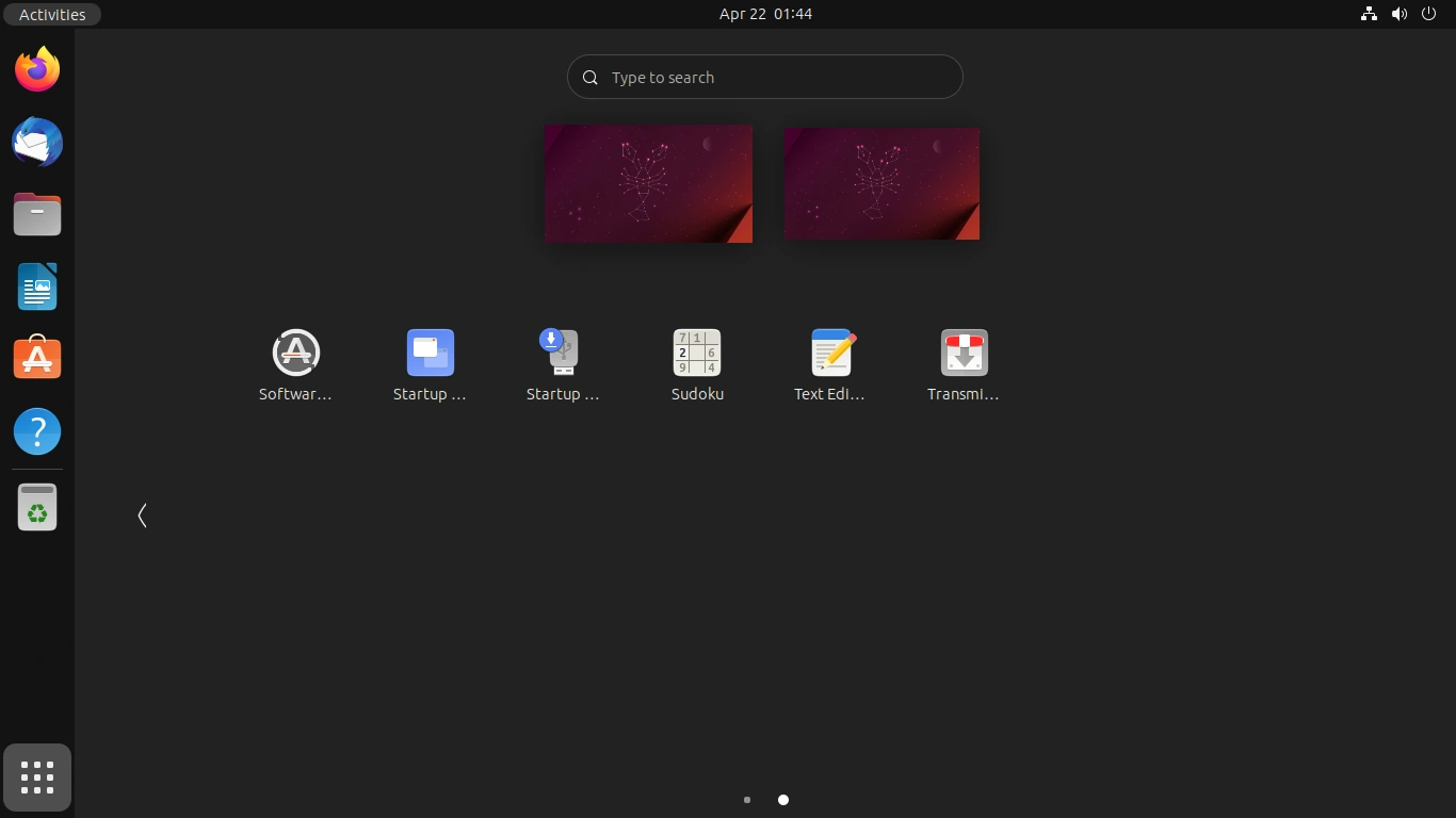 Ubuntu 23.04 Dashboard