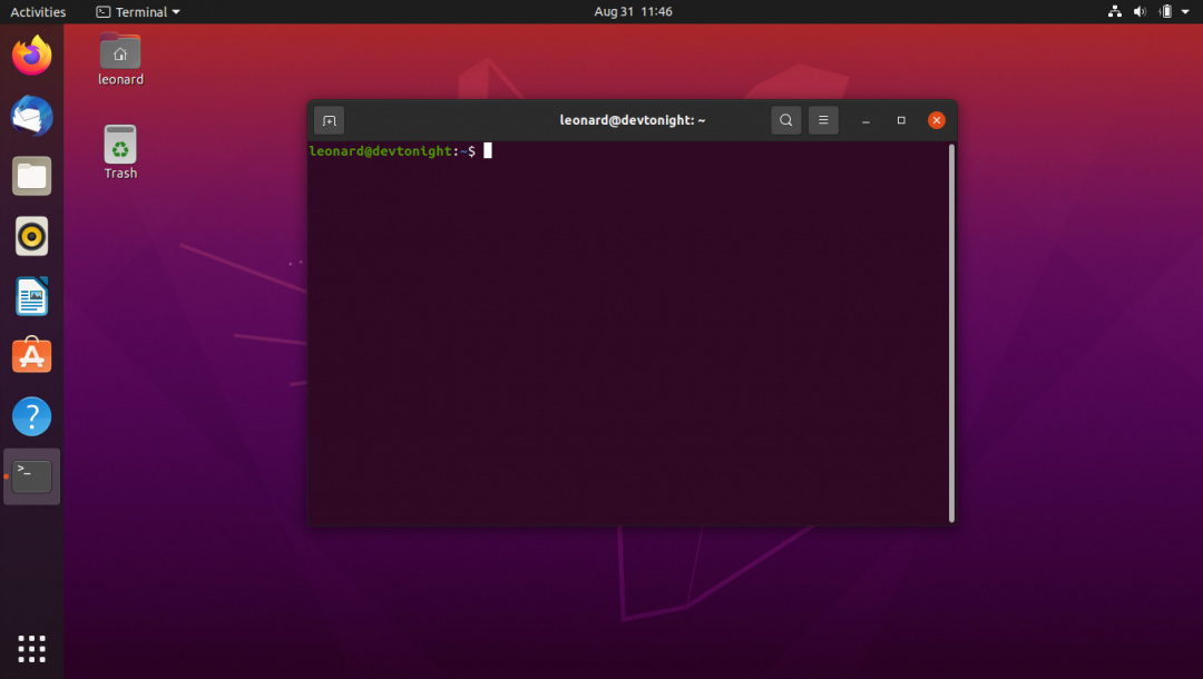Ubuntu 20.04 LTS Terminal